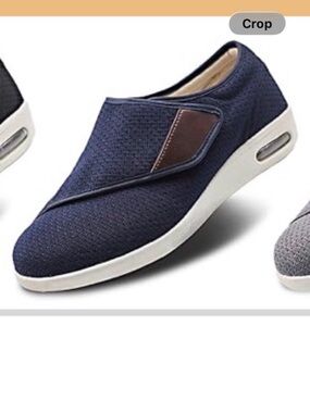 Ortho Shoes Men 9 Diabetic Walking Sneaker Navy Comfort adjustable *2 for 20*